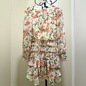 1. STATE- Long Floral Sleeve Dress